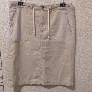 Jypsy Jeans Linen Skirt with Drawstring